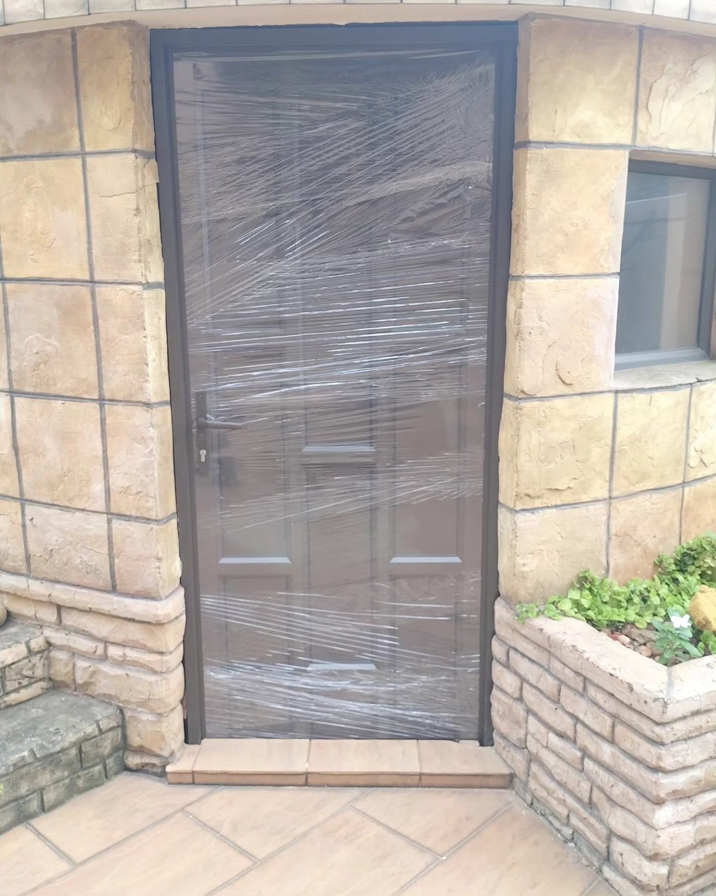 Herringbone paver walkway installation
